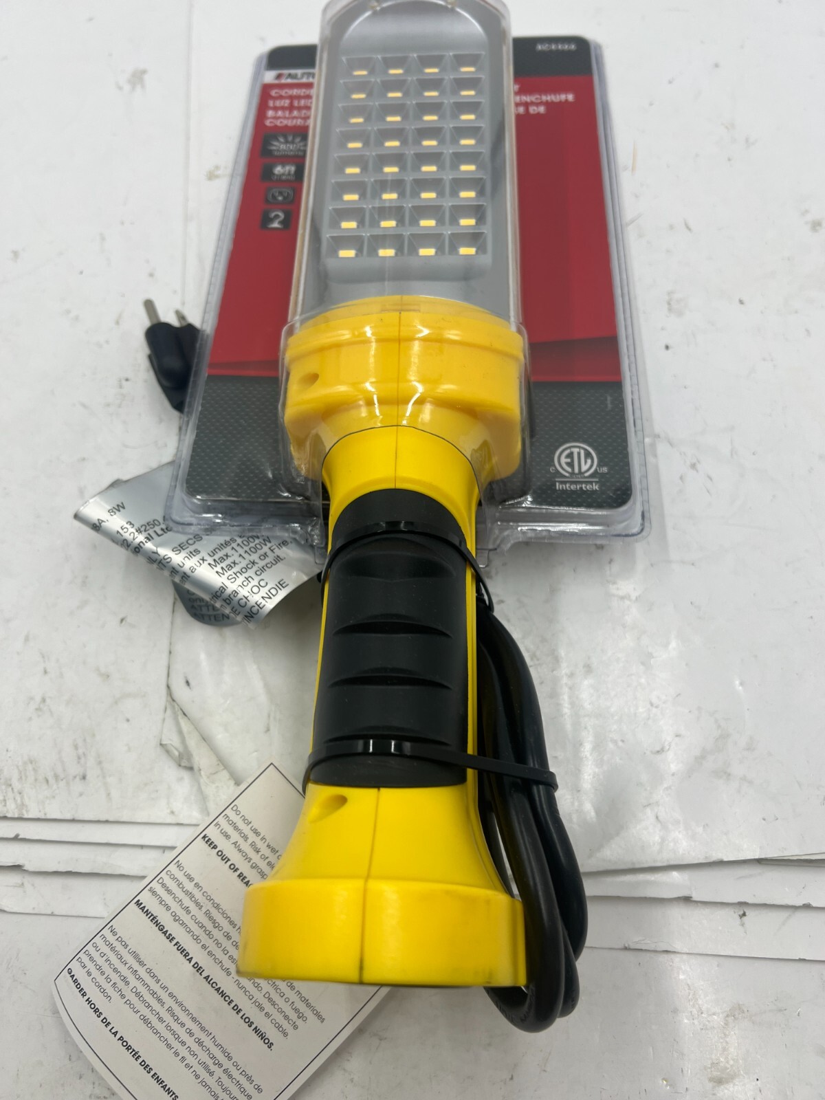 AutoCraft Corded LED Work Light w/ Outlet and Hook AC4466