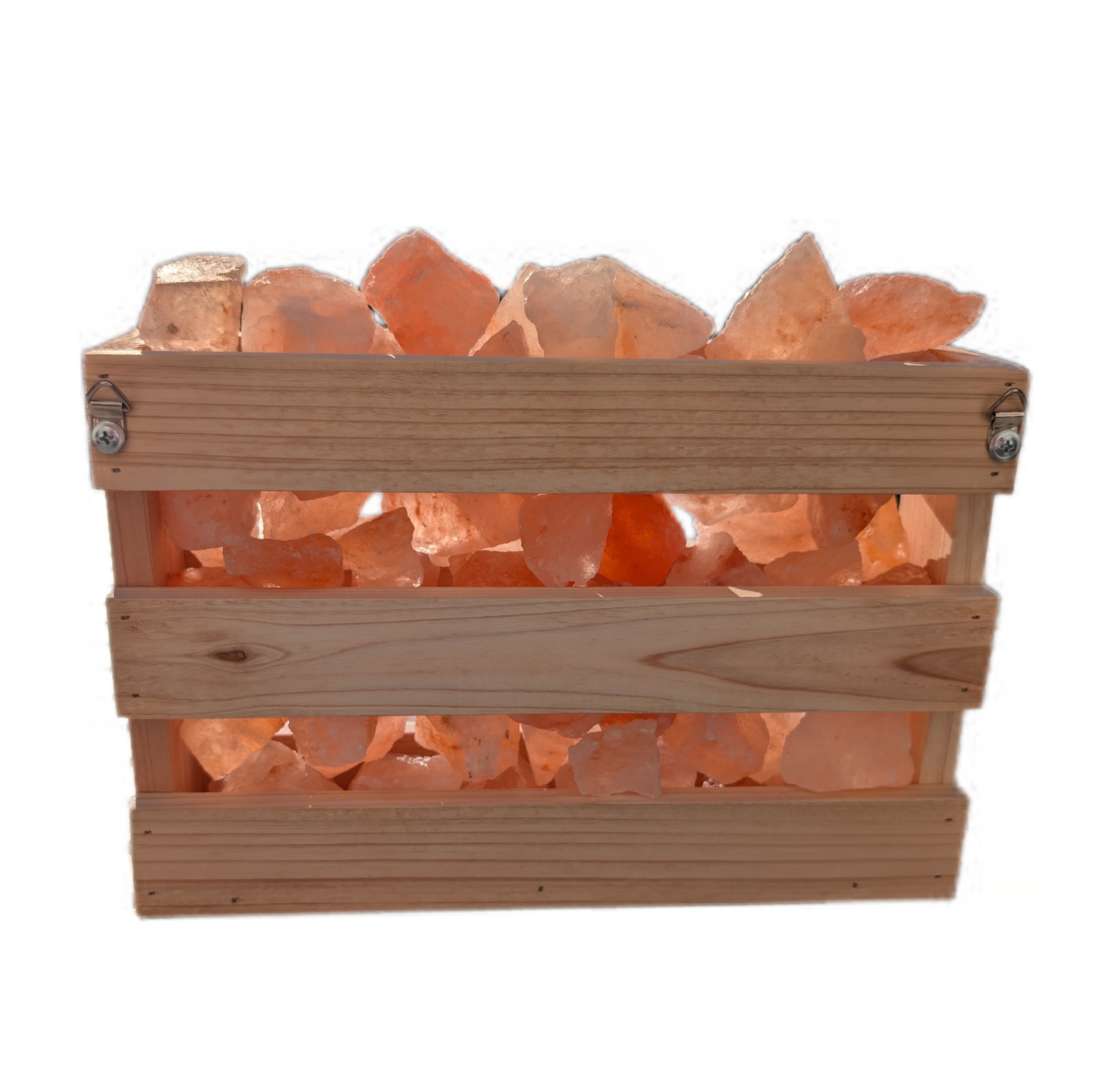 Himalayan Salt Hanging Sauna Box with Hooks, Cedar Wood, Relaxing Spa Decor