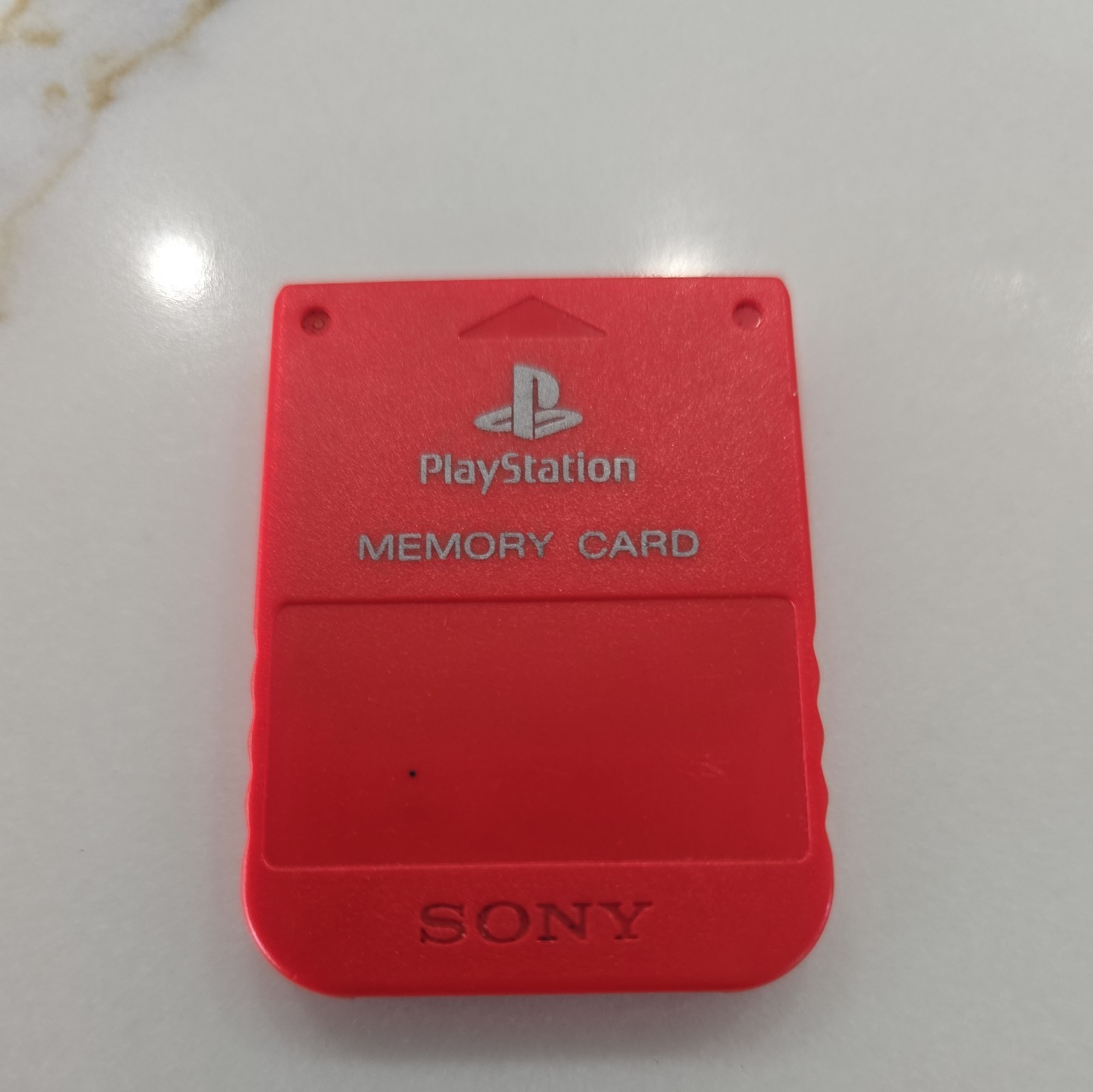 GENUINE OFFICIAL SONY PLAYSTATION PS1 MEMORY CARD CANDY RED SCPH-1020 - TESTED