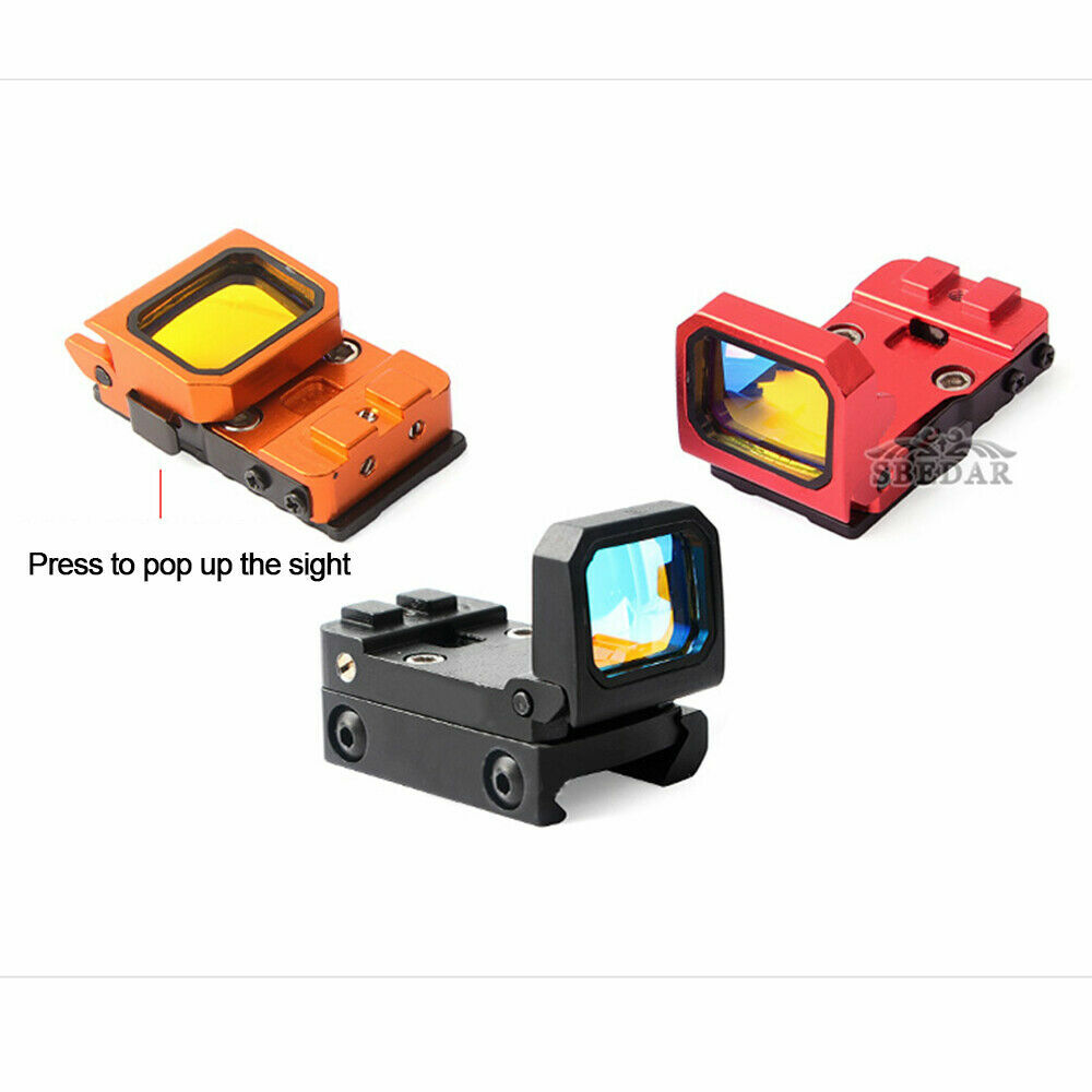 Tactical Flip Up Dot Sight Holographic Reflex Scope Foldable Red Dot Sight RMR