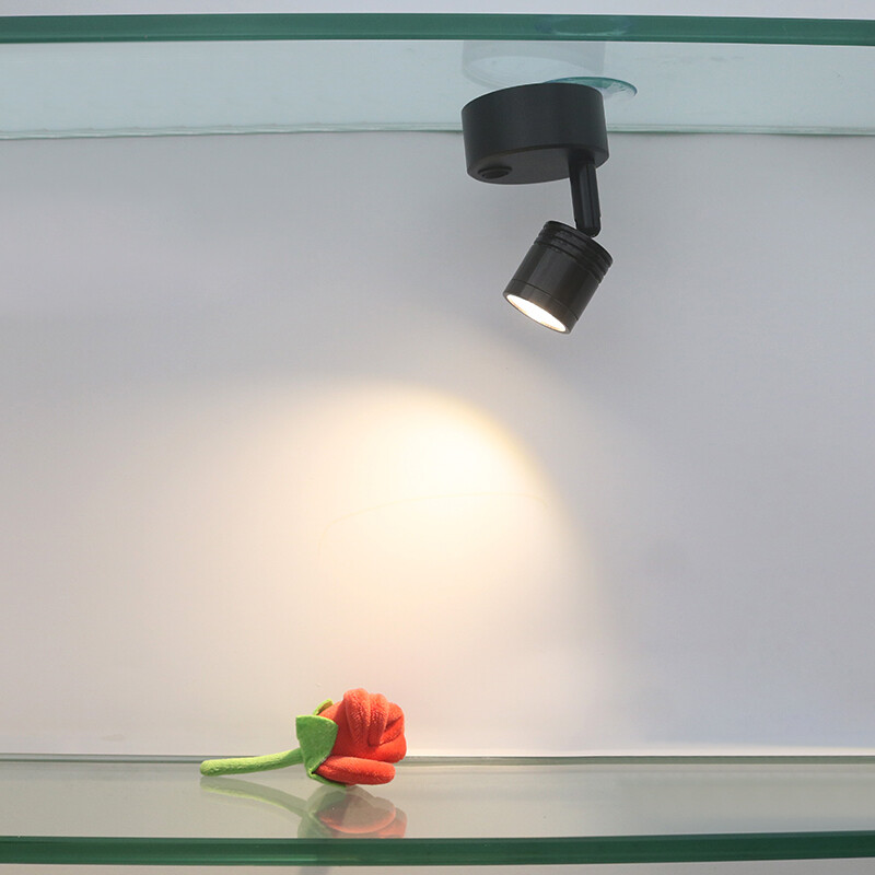 5W COB LED Portable Light Switch Jewelry Lamp Cabinet Spotlight Battery-Powered