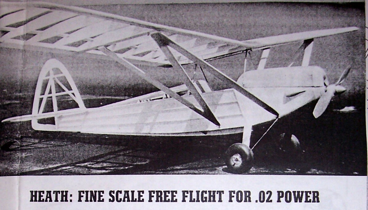 HEATH PARASOL PLAN + CONSTRUCTION ARTICLE FF / RC COX .02 SCALE Model Airplane