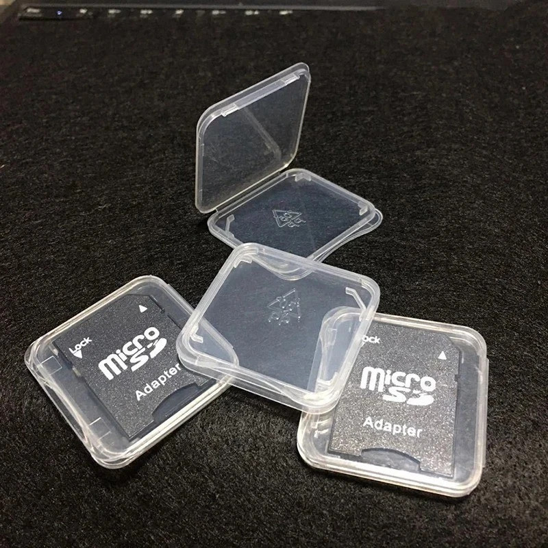 10 x Transparent Protective SD SDHC Memory Card Case Holder Box Storage boxes