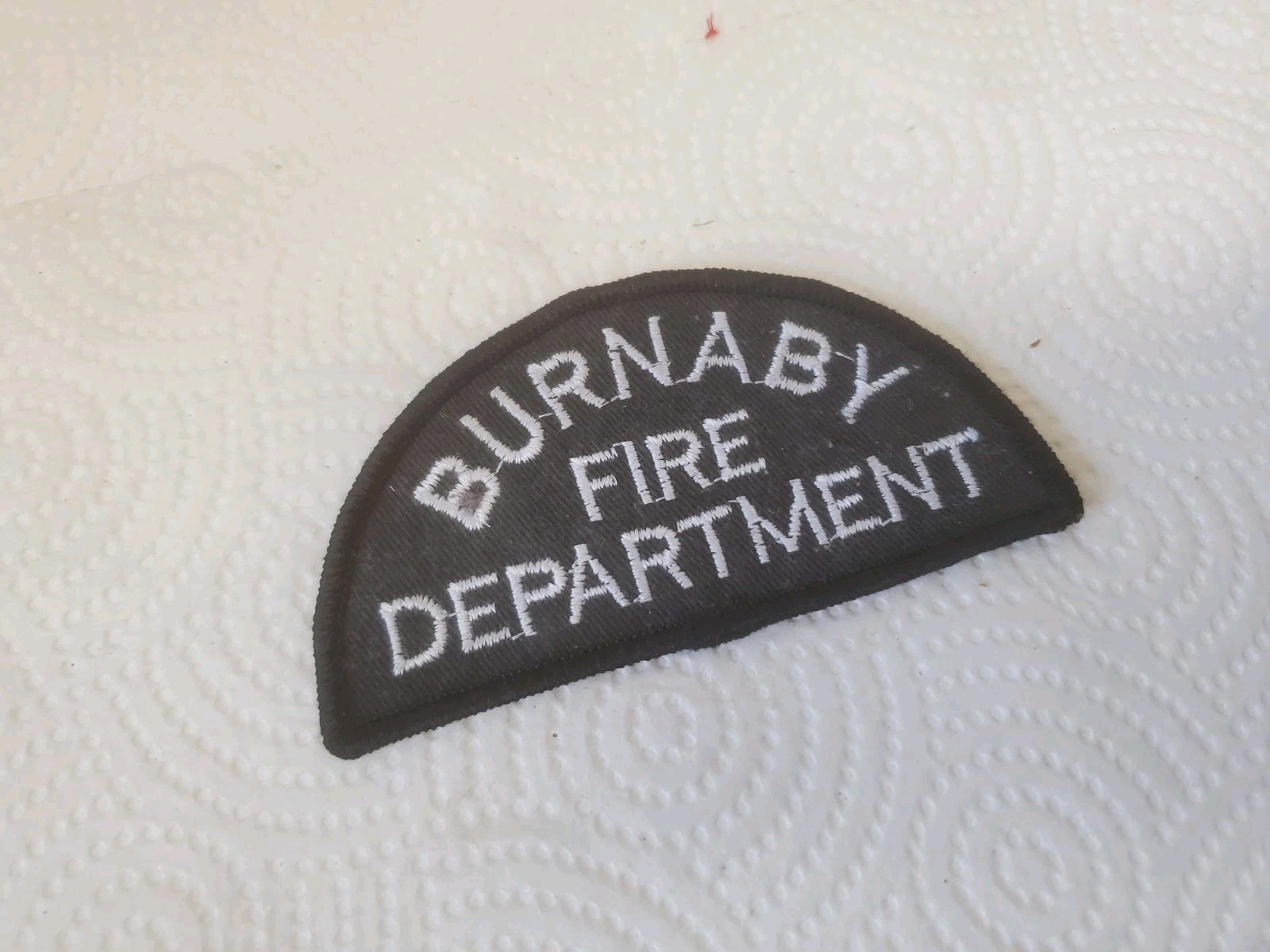 4" X 2" Cloth Patch Burnaby Fire Department Canada