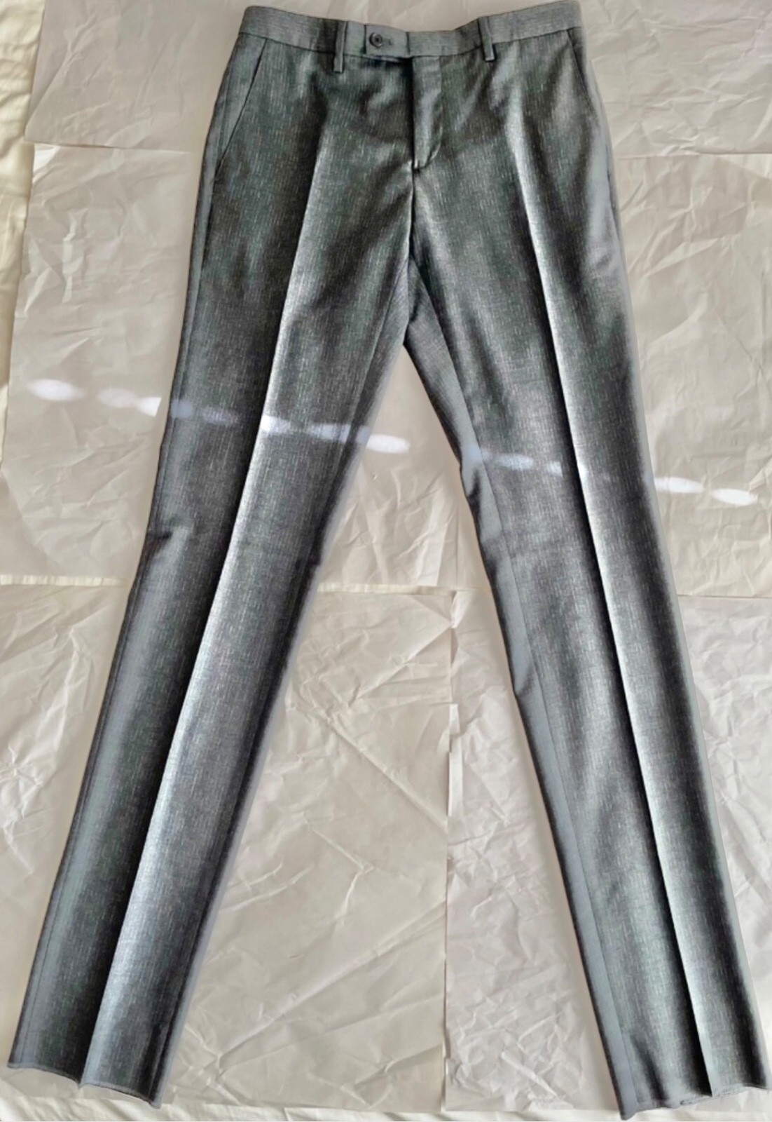 NW/OT JOHN VARVATOS Men’s Gray Wool Dress Pants Trousers US32/EU48 Made in ITALY