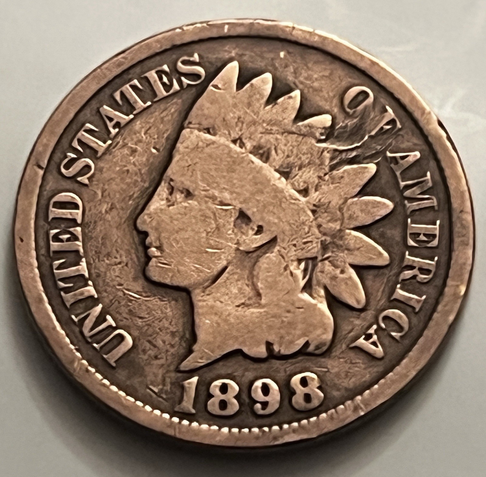 1898 Indian Head Cent — Circulated — Good Detail — Old US Copper BN760
