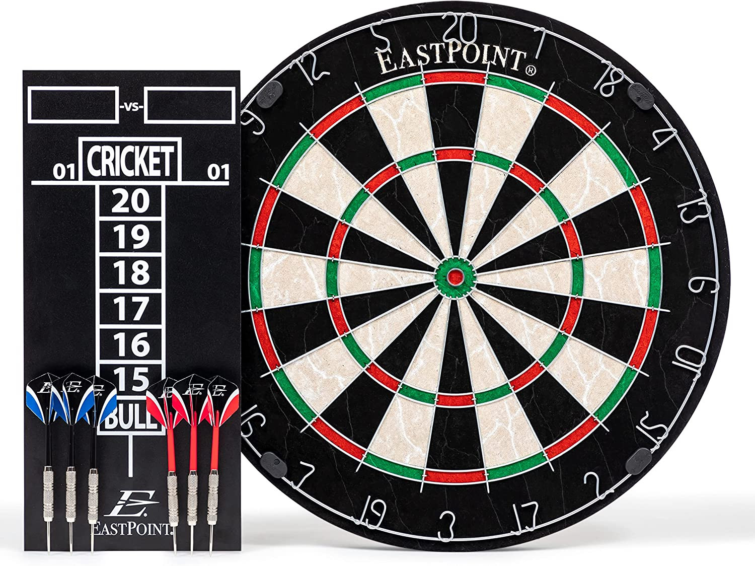 Dartboard & Scoreboard Set - Complete with 3 Darts for Fun Gameplay