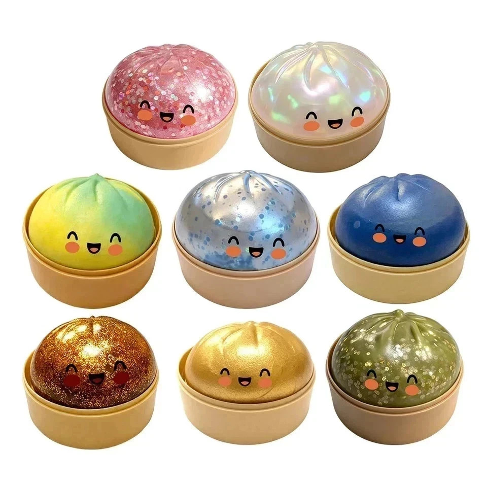 Five Below Mystery Squishy Bun Dumpling RARE GLITTER Limited Edition**