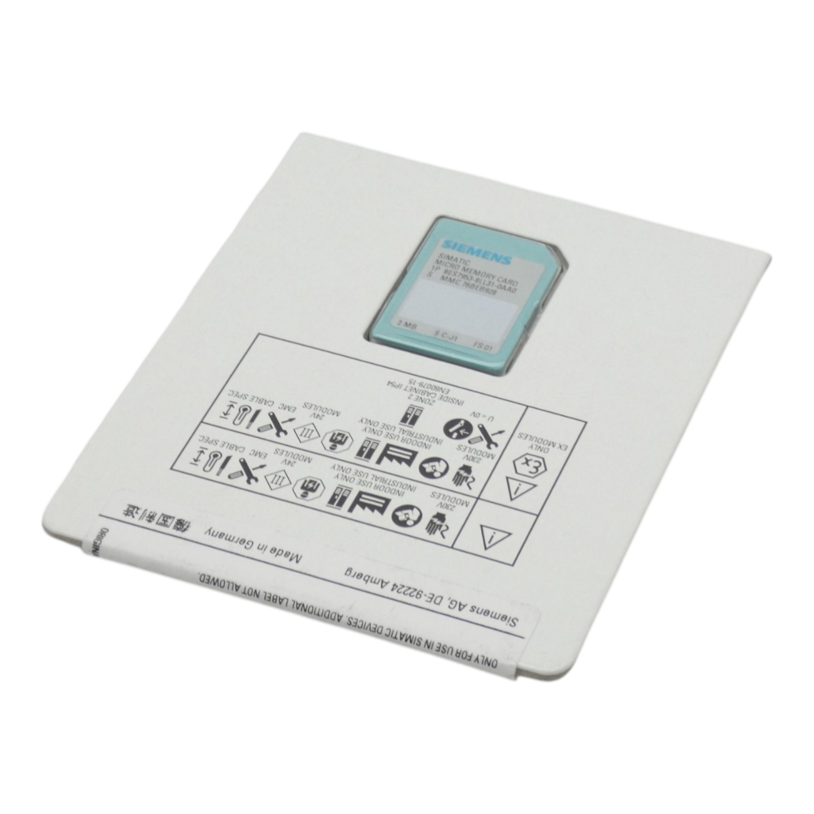 Siemens SIMATIC S7-300 6ES7953-8LL31-0AA0 FS:01 Micro Memory Card -sealed-