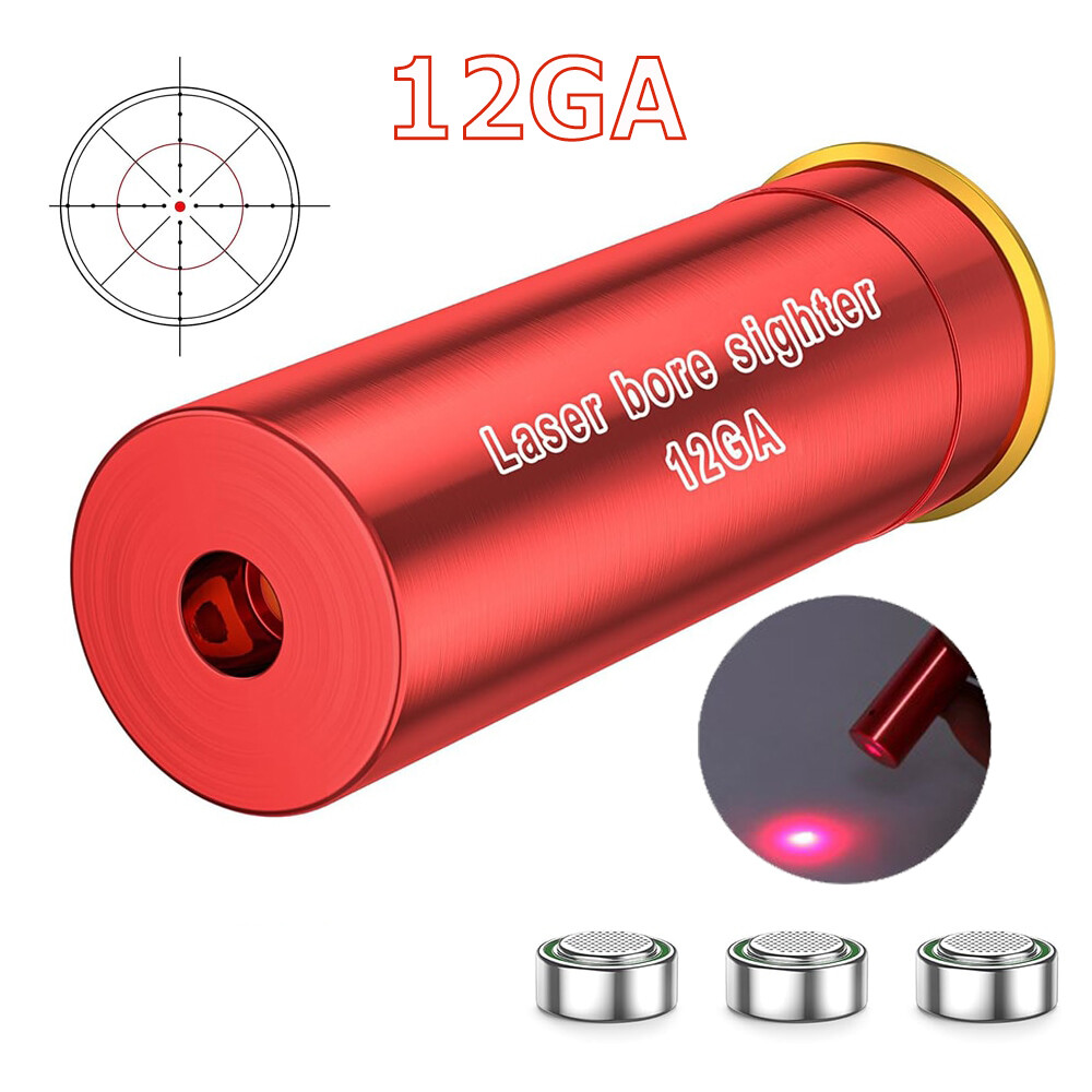 12GA Red Dot Laser Bore Sight in-Chamber Cartridge Laser BoreSighter For ShotGun