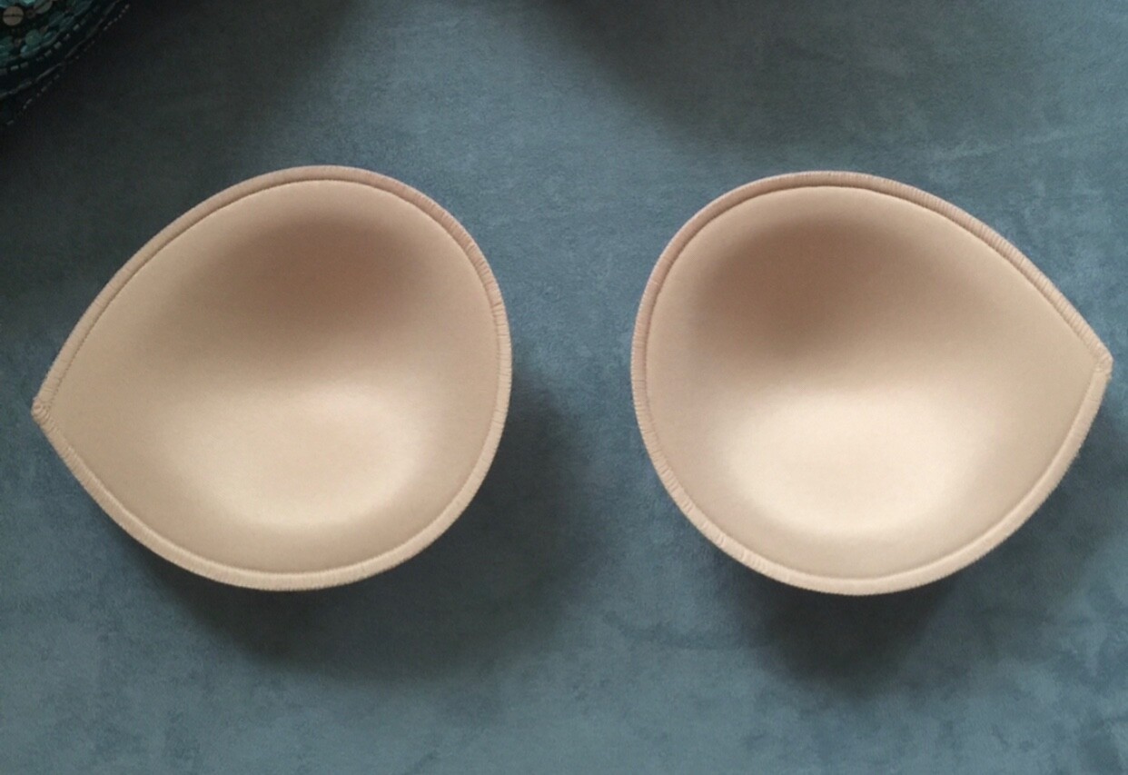 Bra Cups,Size C,Beige,New,Sew in any bra or Dress,Teardrop, Princess Veils