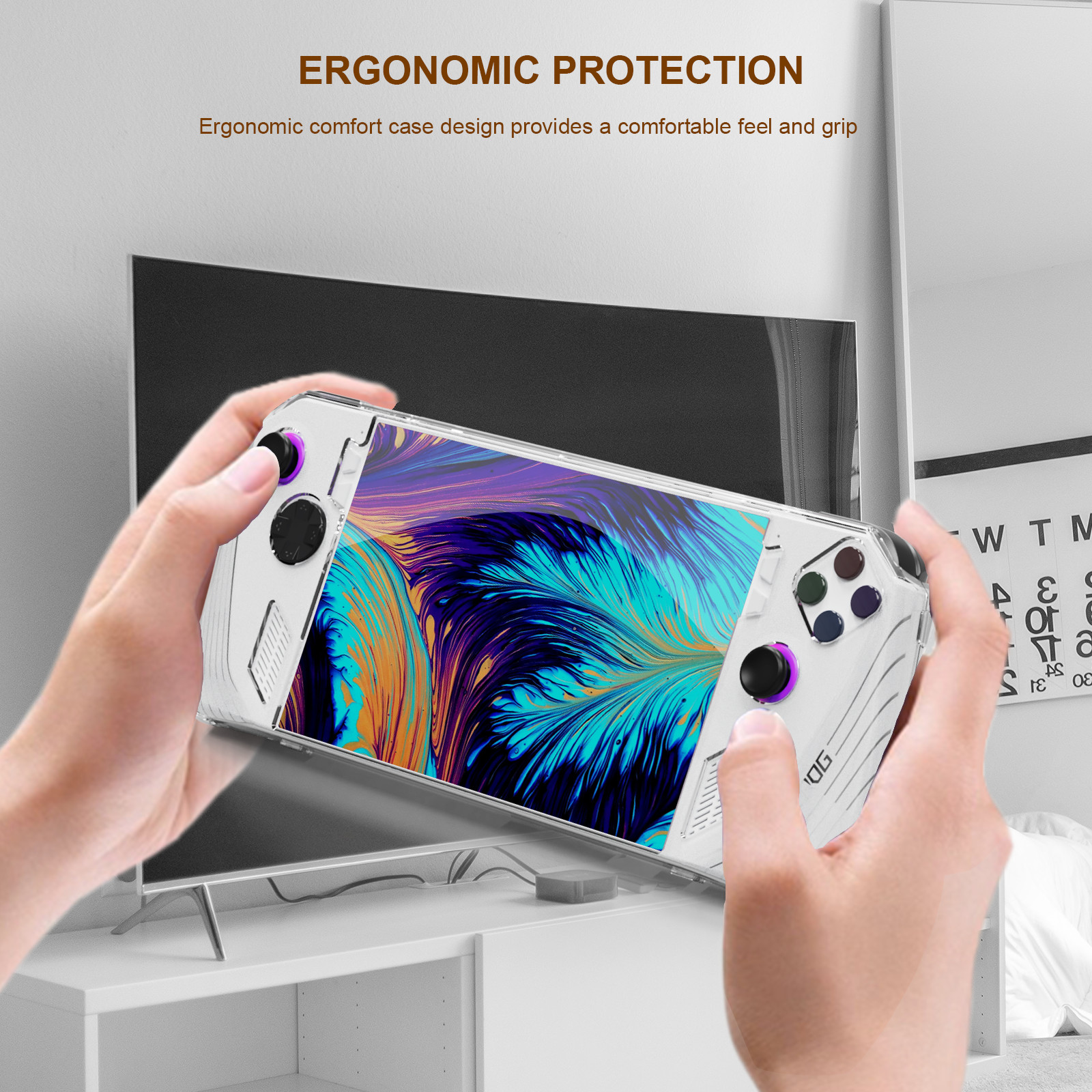 For ASUS ROG Ally Game Console Case Handheld Clear Protector Cover Accessories