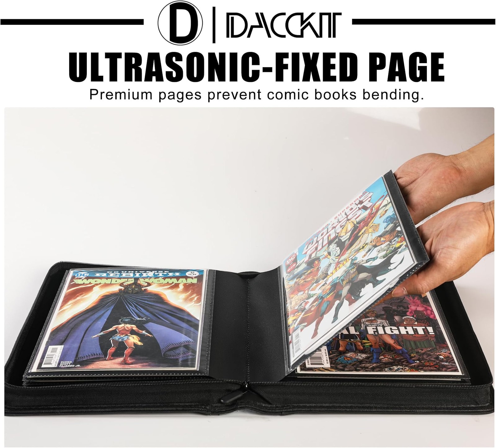 D DACCKIT Comic Binder，Comic Book Album with Sleeves Fits Regular Comics and ...