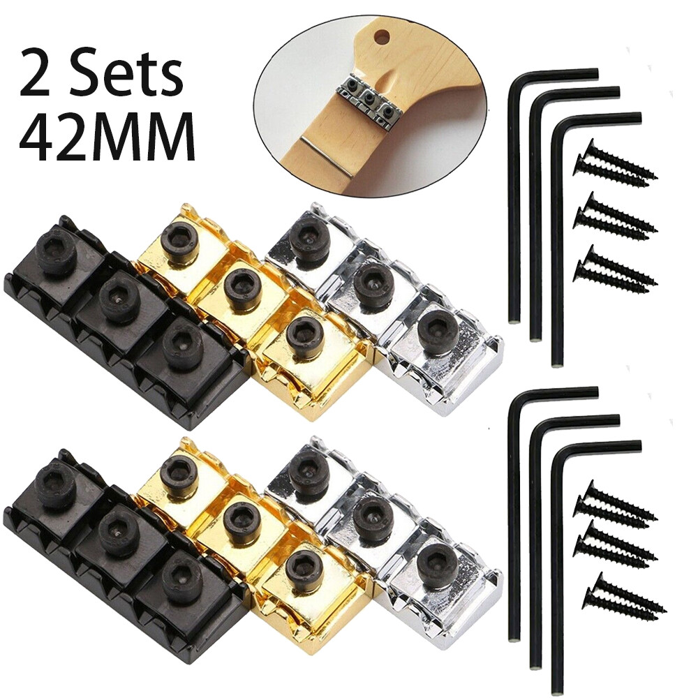 2 Sets Guitar Locking Nut 42mm String Lock For Floyd Rose Tremolo Bridge US