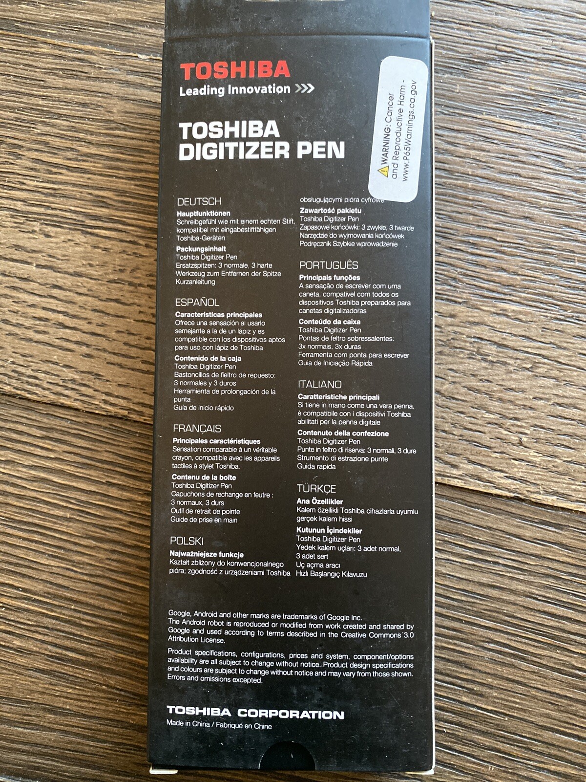 Toshiba Digitizing Pen, NIB, PA5133U-1EUC