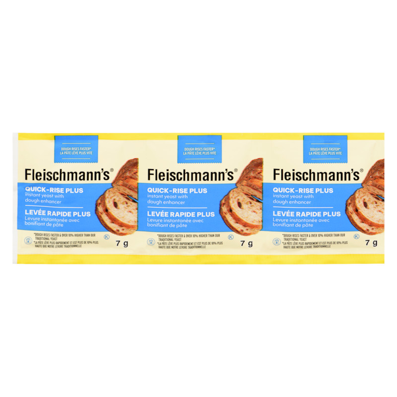 4-Pack Fleischmanns Instant Yeast With Dough Enhancer Quick-Rise Plus