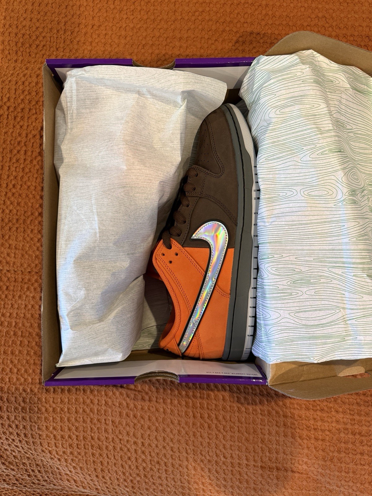 Nike SB Dunk Low Pro SF Muni fast pass safety orange/brown
