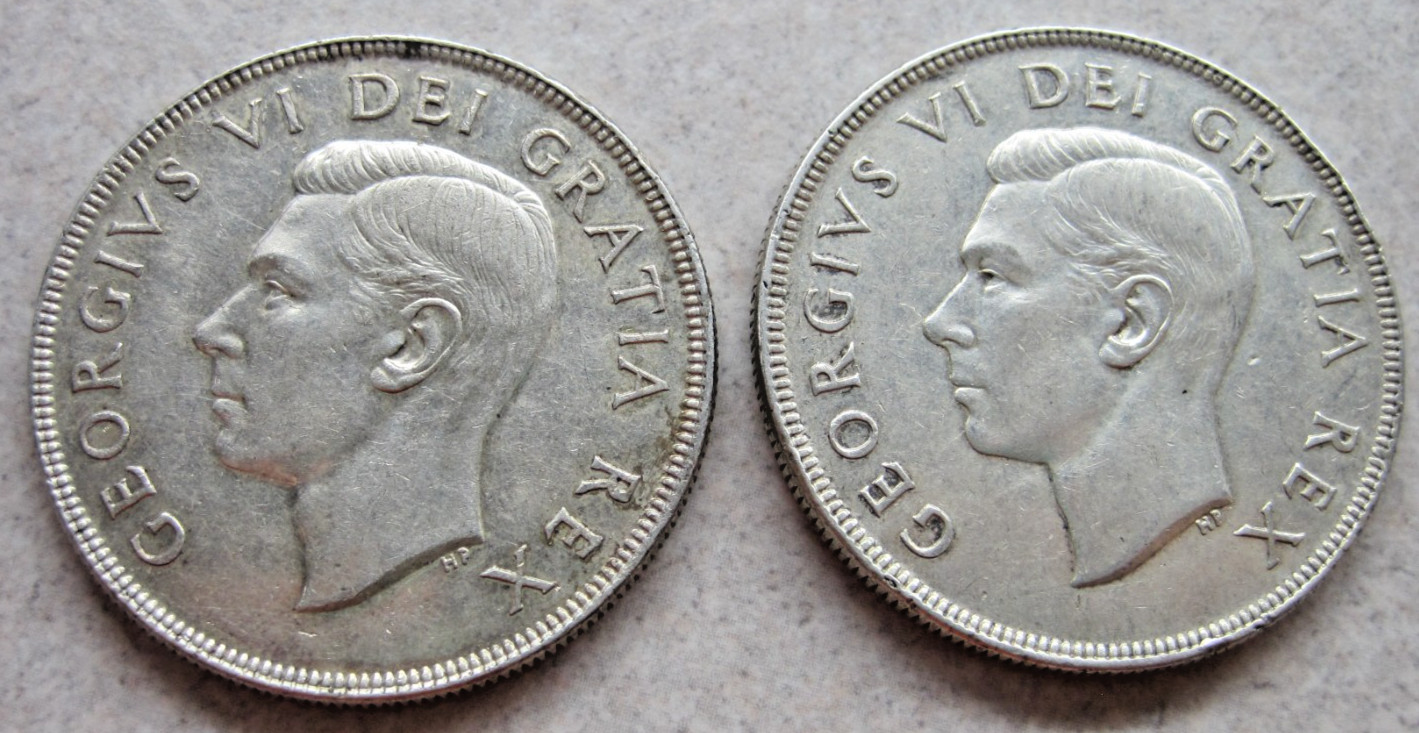 1951 and 1952 Canada Silver Dollars