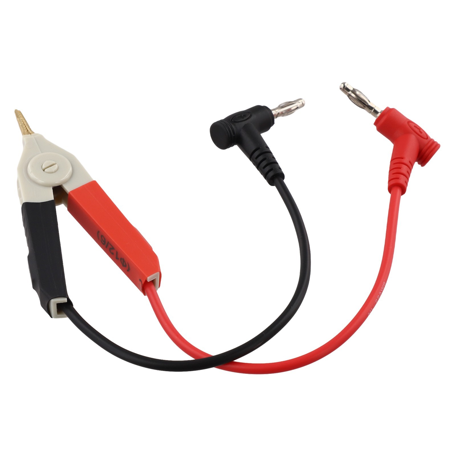 Kelvin Test Clip Patch Test Clip for Capacitor Testing Black and Red Connector