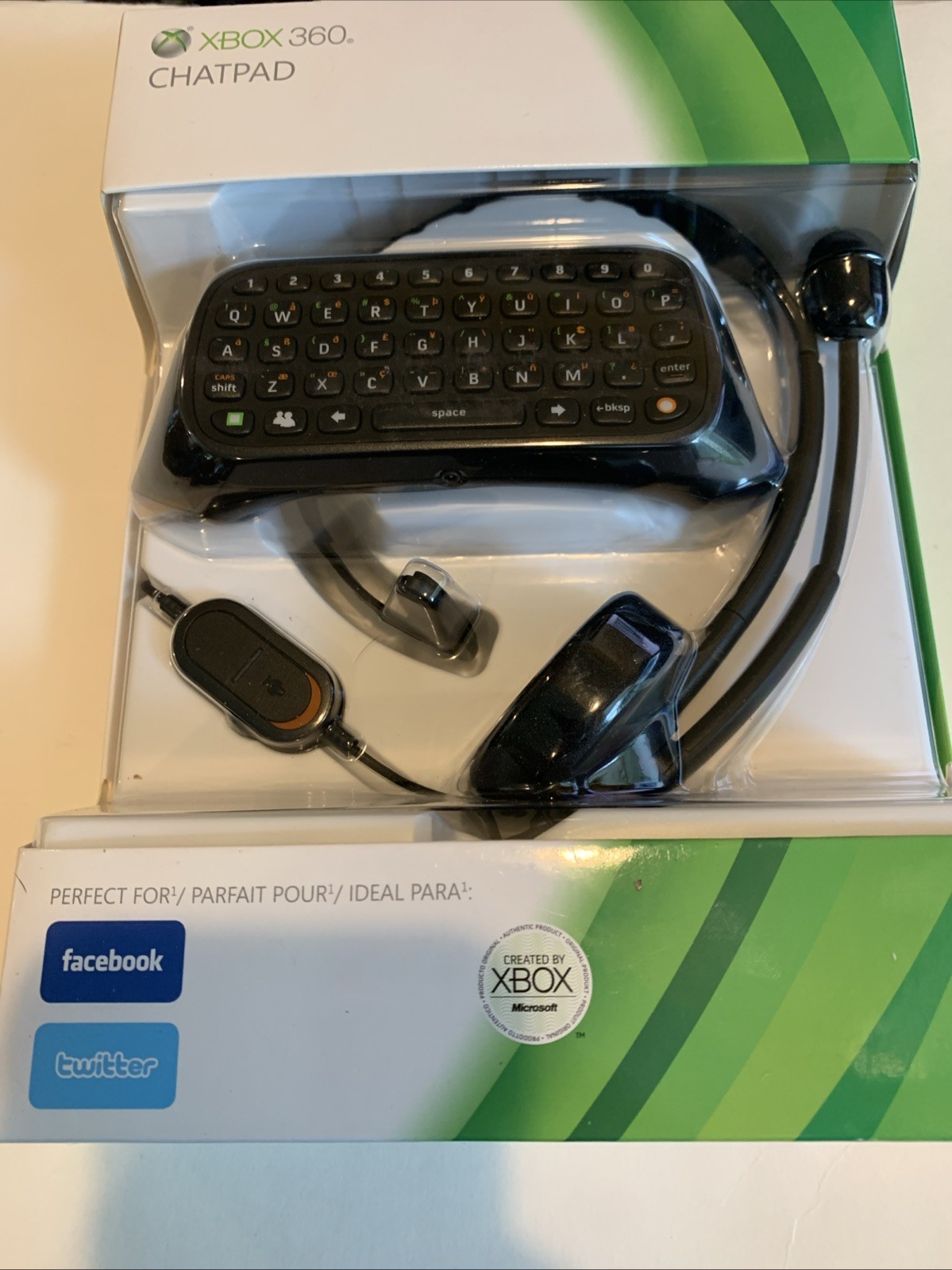 Sealed Microsoft Xbox 360 Chatpad P7F-00001 Wired Keyboard Lbx5