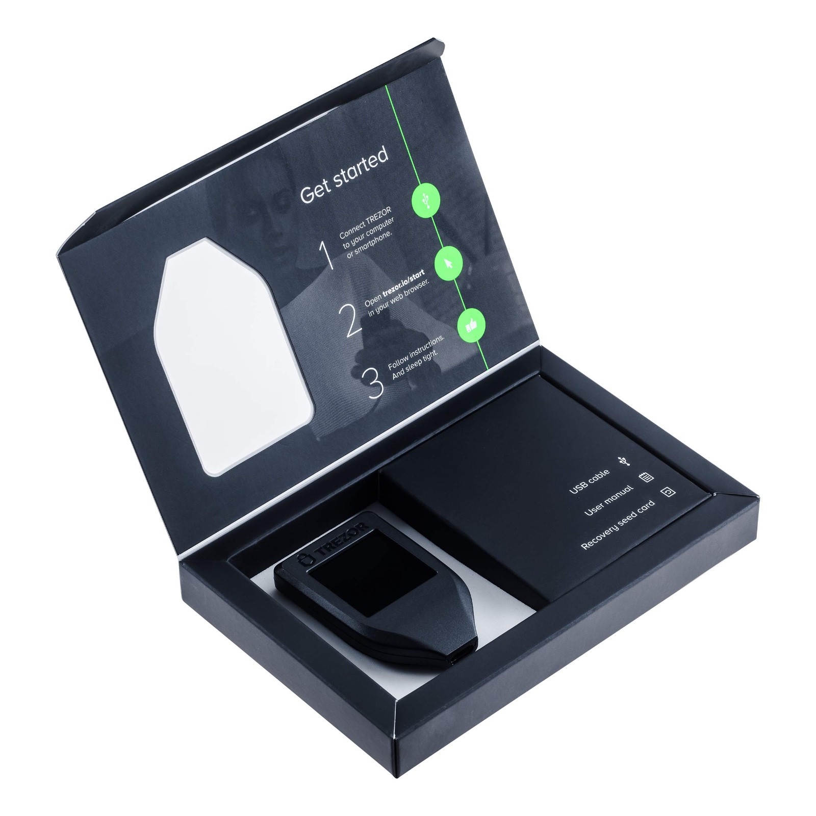Trezor - Model T - Advanced Crypto Hardware Wallet with LCD Touch Screen - Black