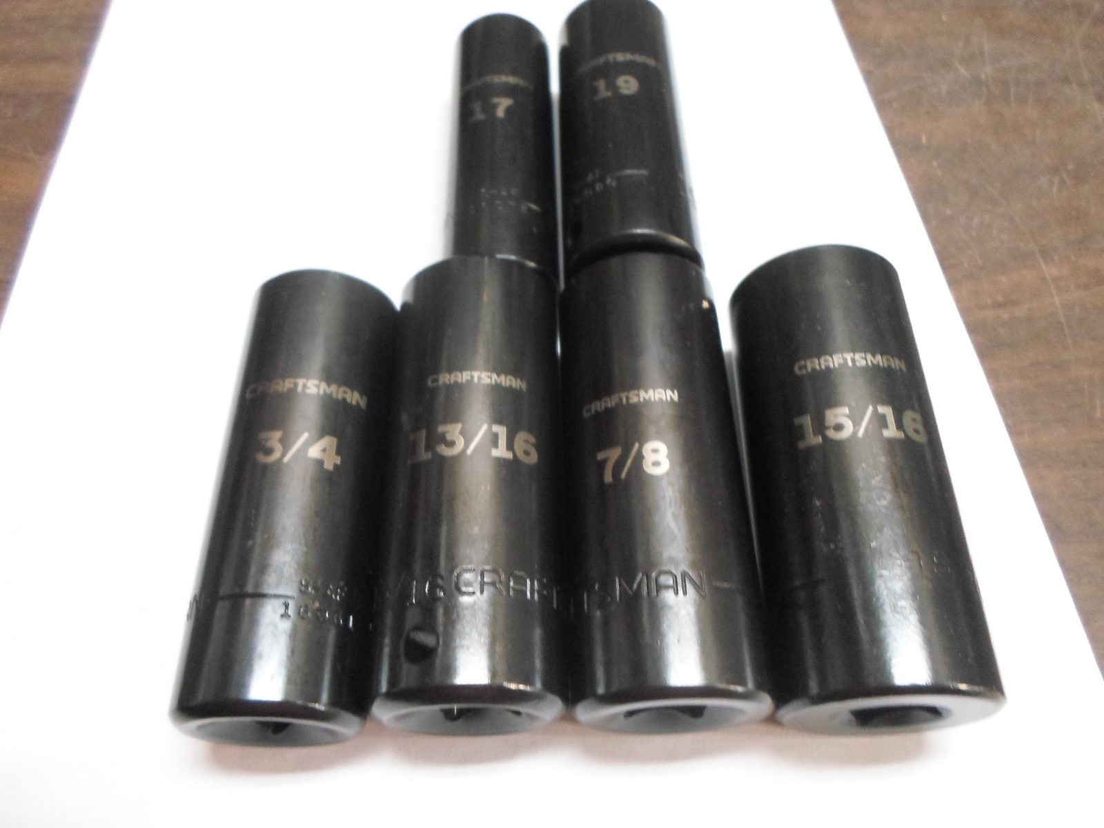 Craftsman 6 Pt. Easy Read 1/2" Dr. Deep Impact  Metric & SAE Sockets REPLACEMENT