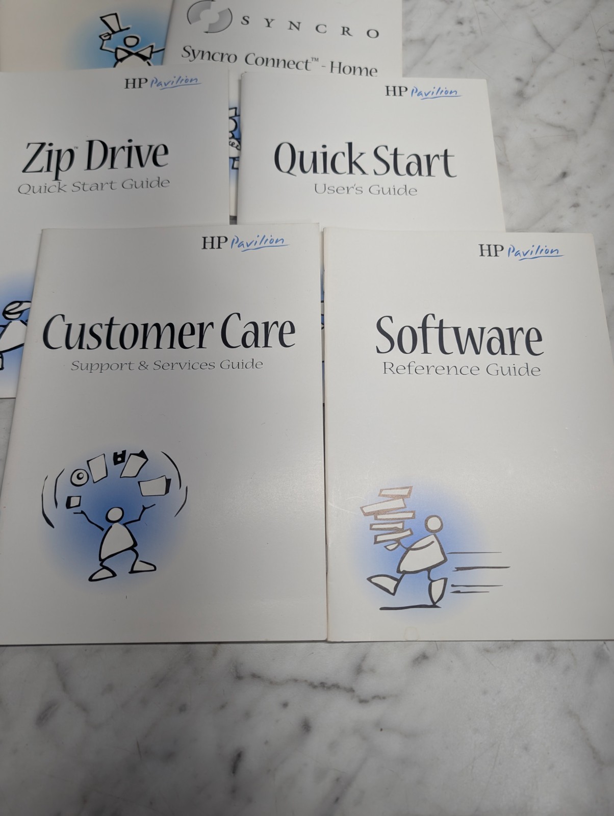 HP Pavilion User Guides Lot 6 QuickStart Zip Drive Software Customer Care Syncro