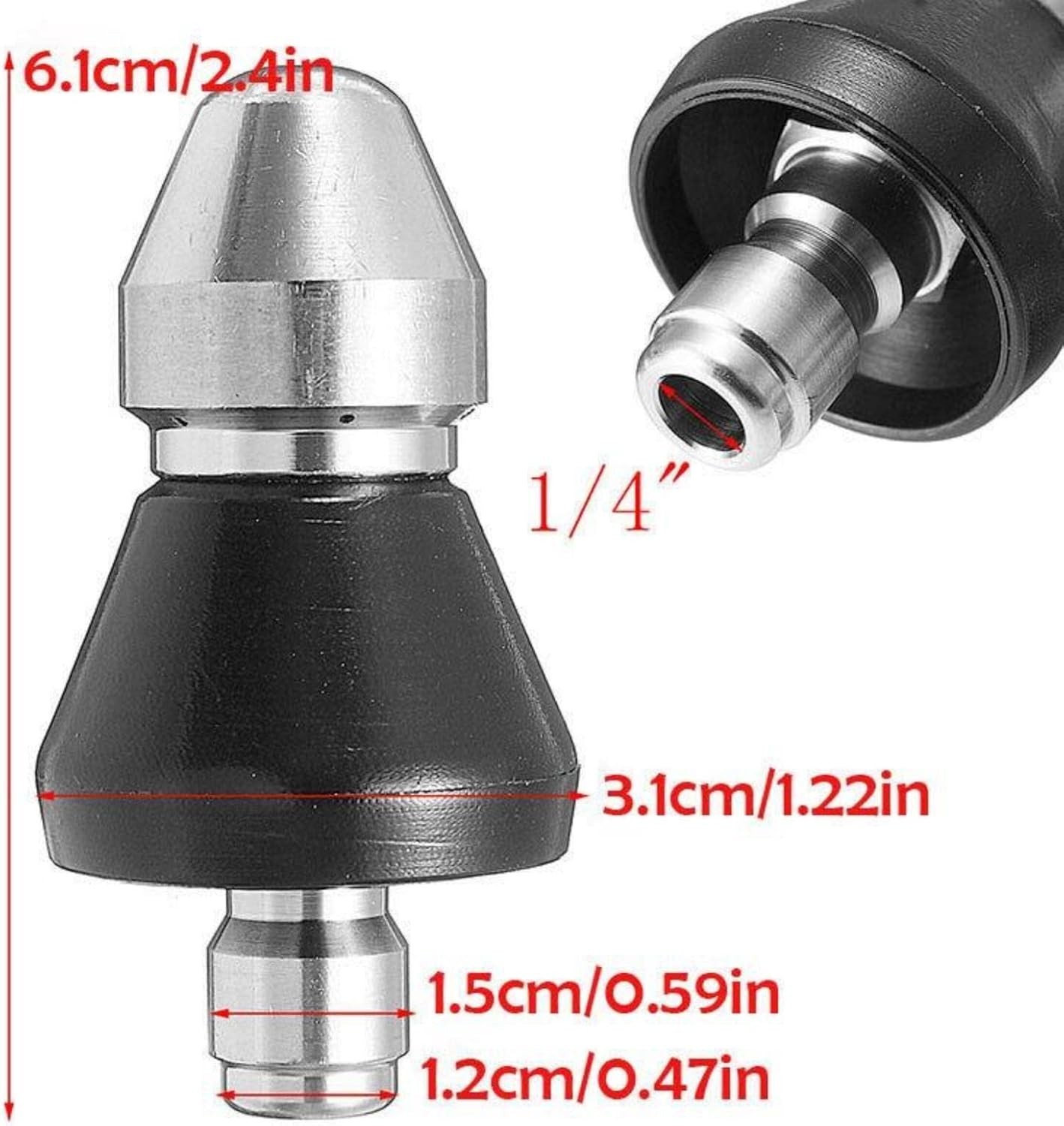 Powerful Stainless Steel High-Pressure Nozzle Set for Efficient Sewer Cleaning