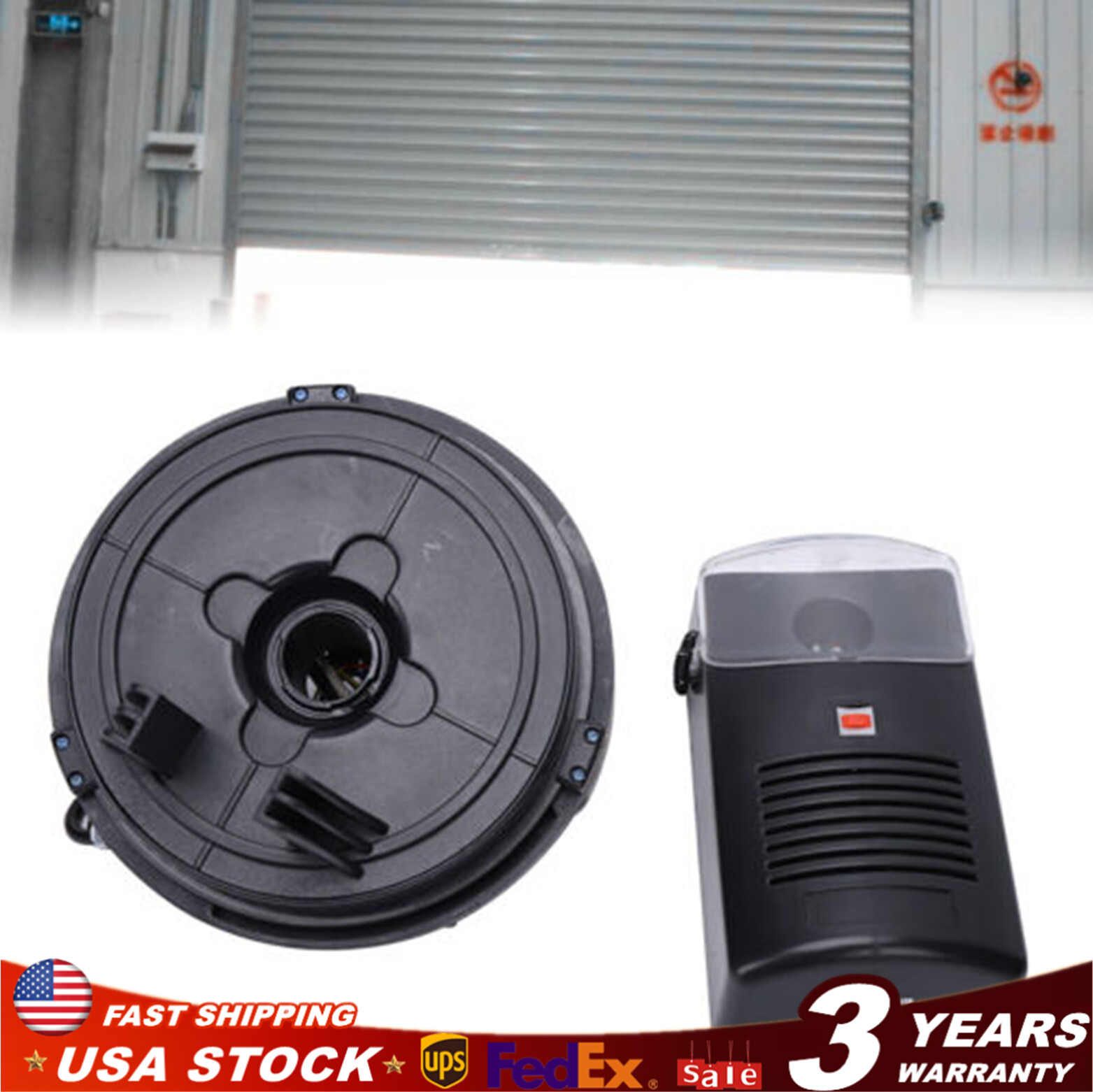 Automatic Roller Door Opener Motor Garage Roll Up Door Powerful 250N w/2 Remotes