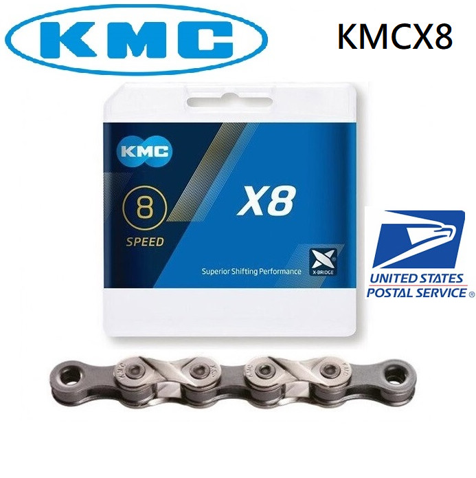KMC 8 Speed 116 / 118L Bike Chain Stretch-Proof fits Campy SRAM Shimano