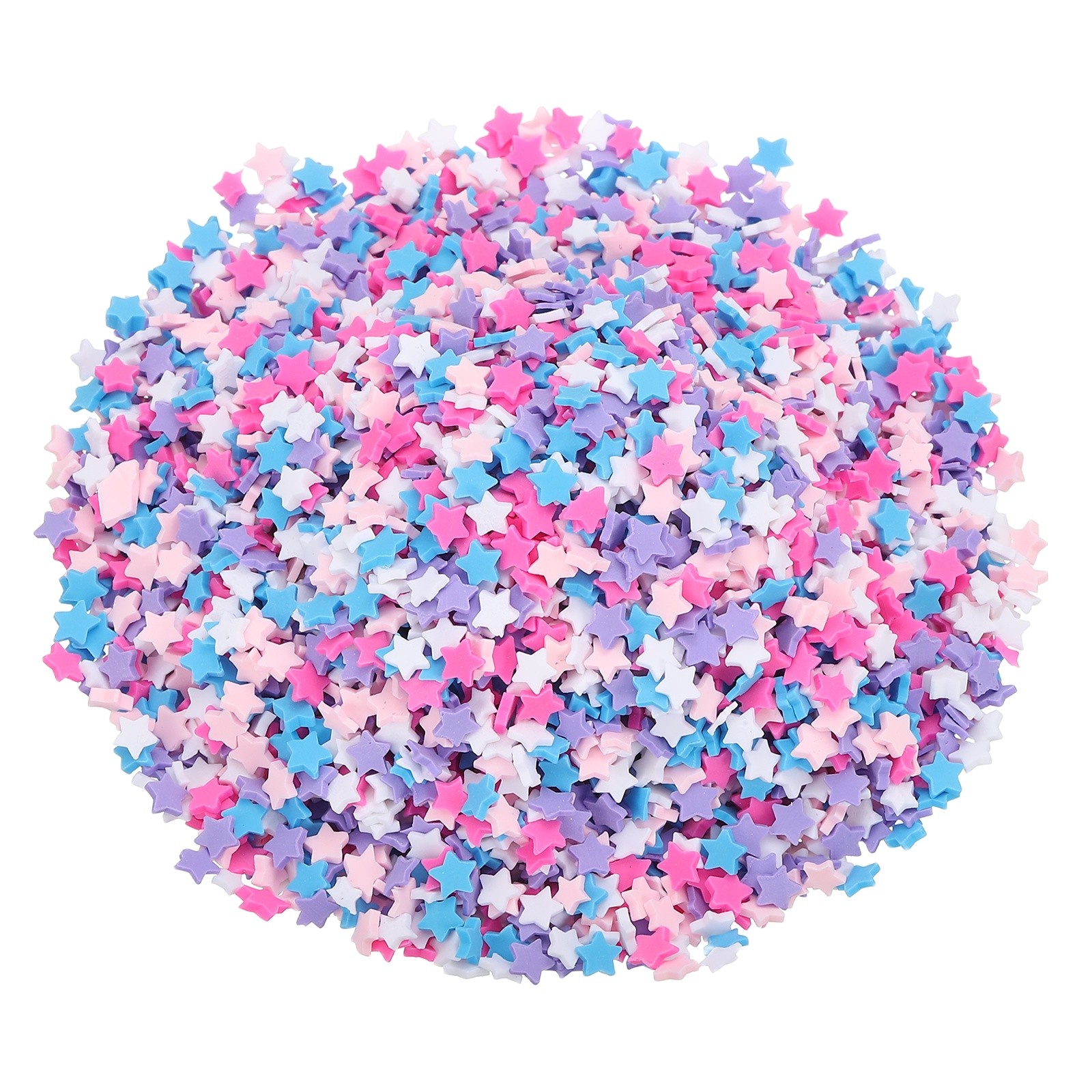 Fake Sprinkles, 100G Star Resin Faux Sprinkles, Purple/Blue/Pink/White