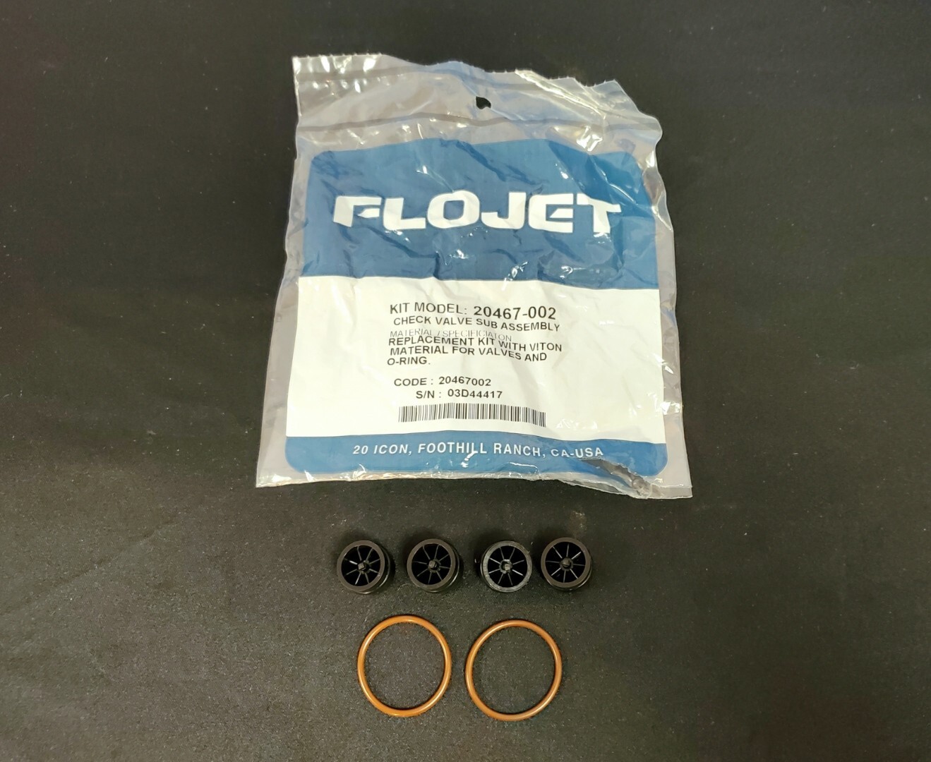 Flojet Check Valve Sub-Assembly Replacement Kit - 4-Pack: Part# 20467-002