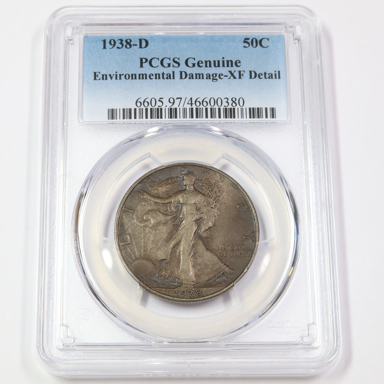 1938-D PCGS XF Detail | Walking Liberty Half Dollar 50c US Coin #43672A