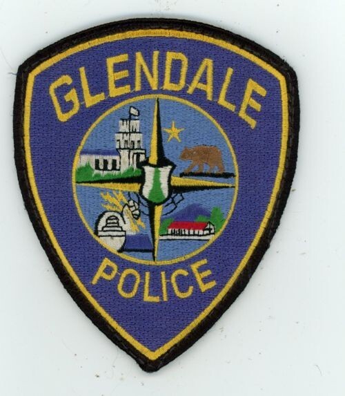CALIFORNIA CA GLENDALE POLICE NICE SHOULDER PATCH SHERIFF HOOKS ON BACK
