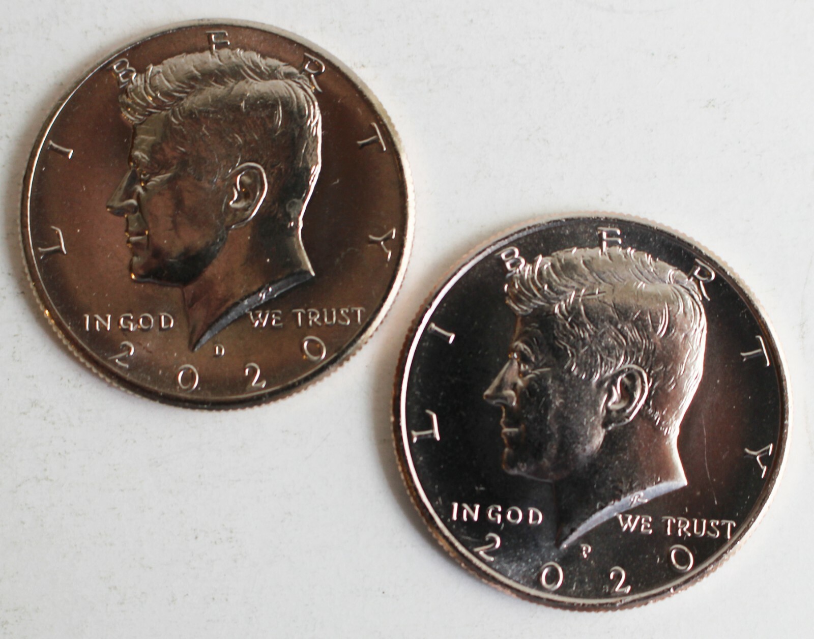 2020 P and D UNCIRCULATED Kennedy 2 Half Dollar Coin 50 Cents JFK Phili + Denver