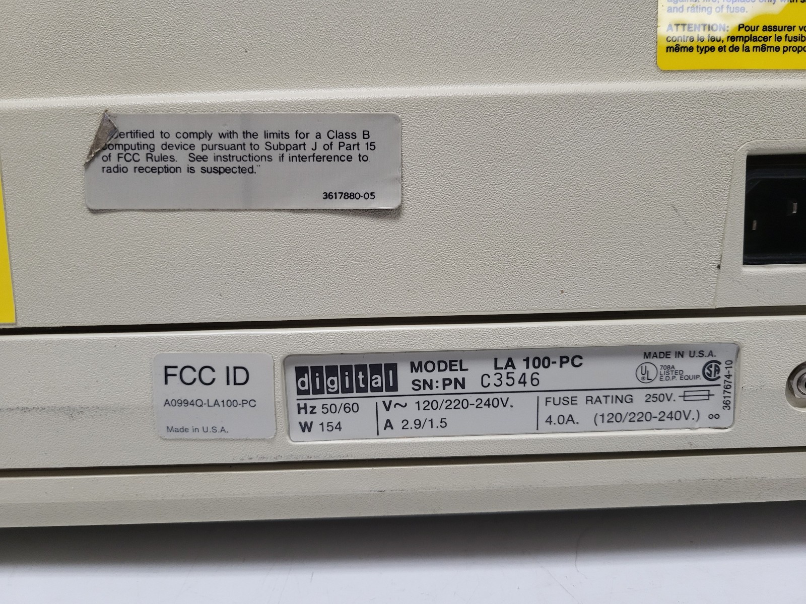 Vintage 1980s Digital DEC LetterPrinter 100 Dot Matrix Printer (Powers On)
