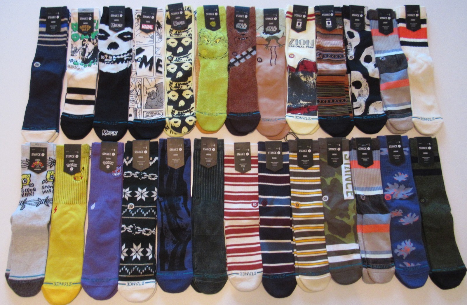 Stance Mens Casual Combed Cotton Blend Mid Cushion Crew Socks Large 9-12 Nwt