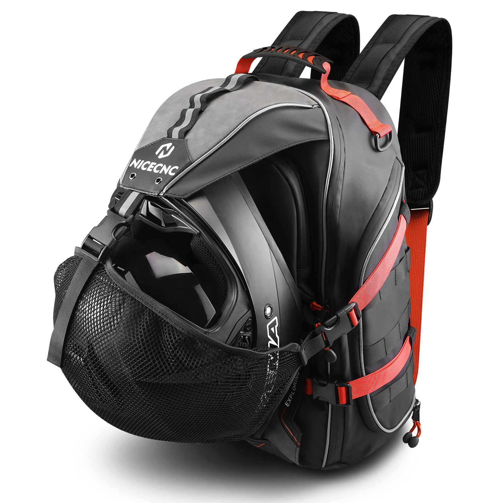 Motorcycle Backpack Waterproof Helmet Luggage Backpack Bag Men Accessories Red