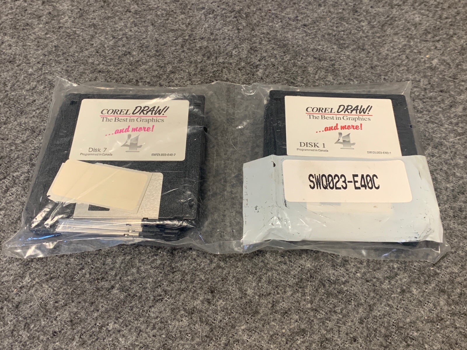 CorelDRAW! 4 Disk Set – 7 Floppy Disks – Vintage Graphic Design Software