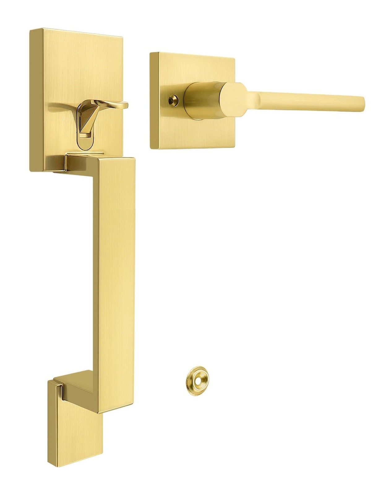 San Clemente Gold Handleset with Lever, Upgrated Entry Handleset, Adjustable ...