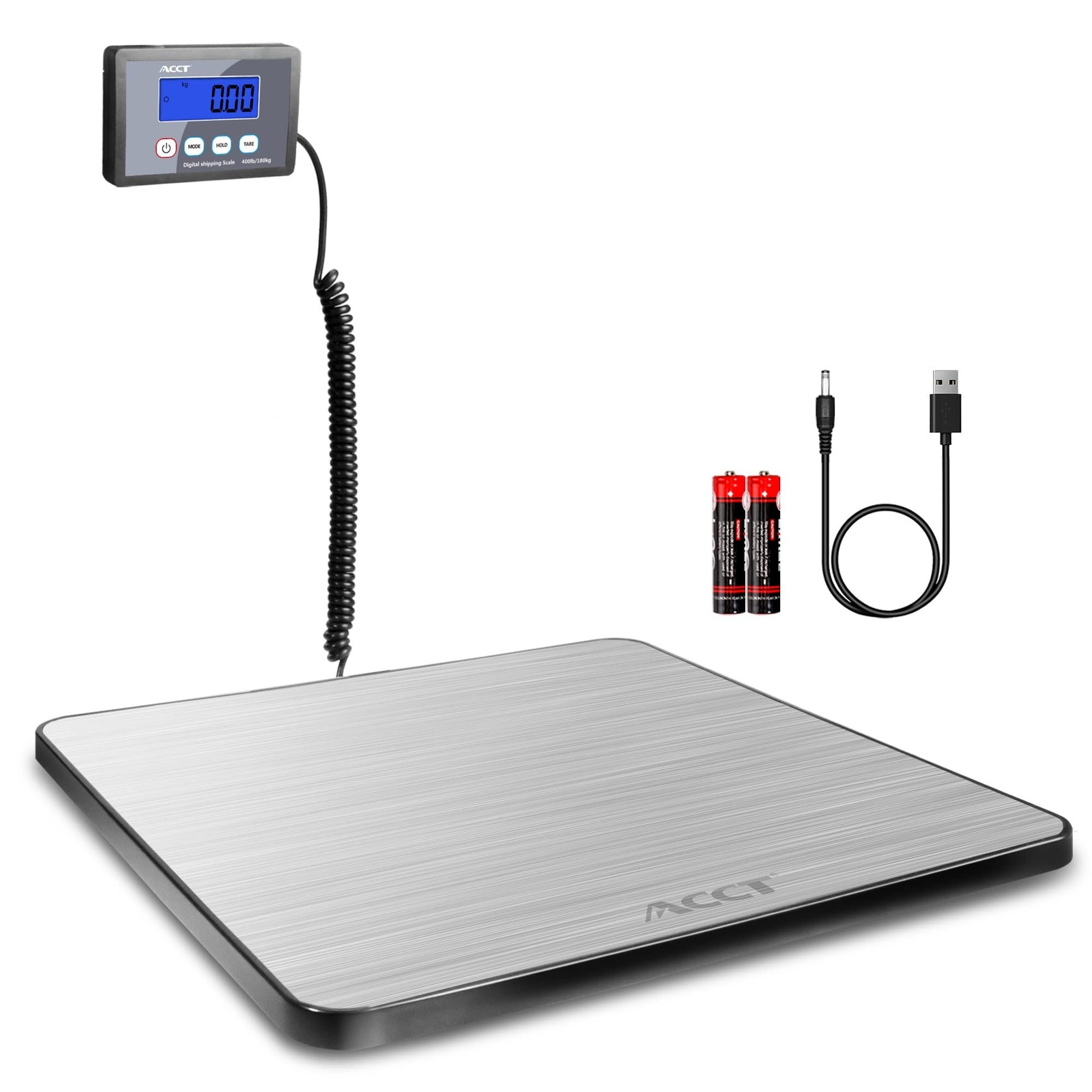 Shipping Scale, 400 lb / 1 oz Postal Scale | Digital postal scale with hold/a...