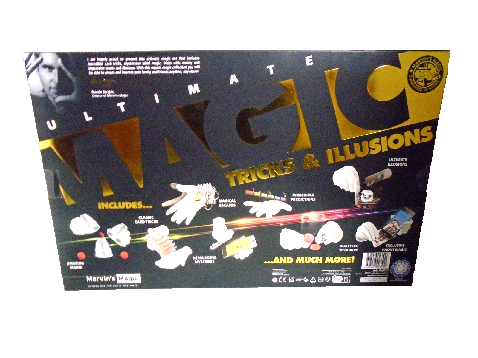 Marvin's Ultimate Magic 400 Tricks Card & Illusions, Mind Reading, + Magical Bag