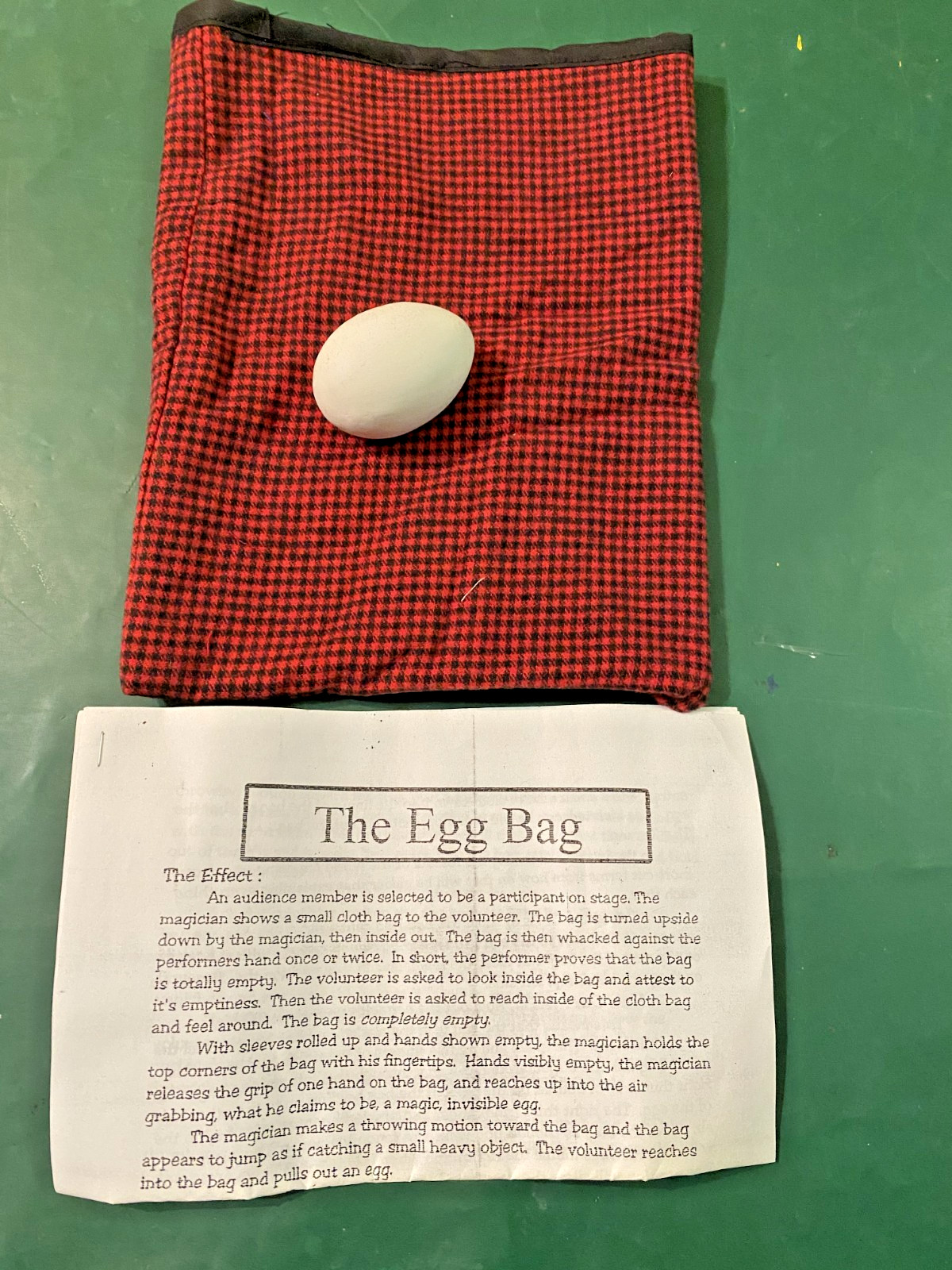 magic egg bag Tarbel style with egg.  new with instructions