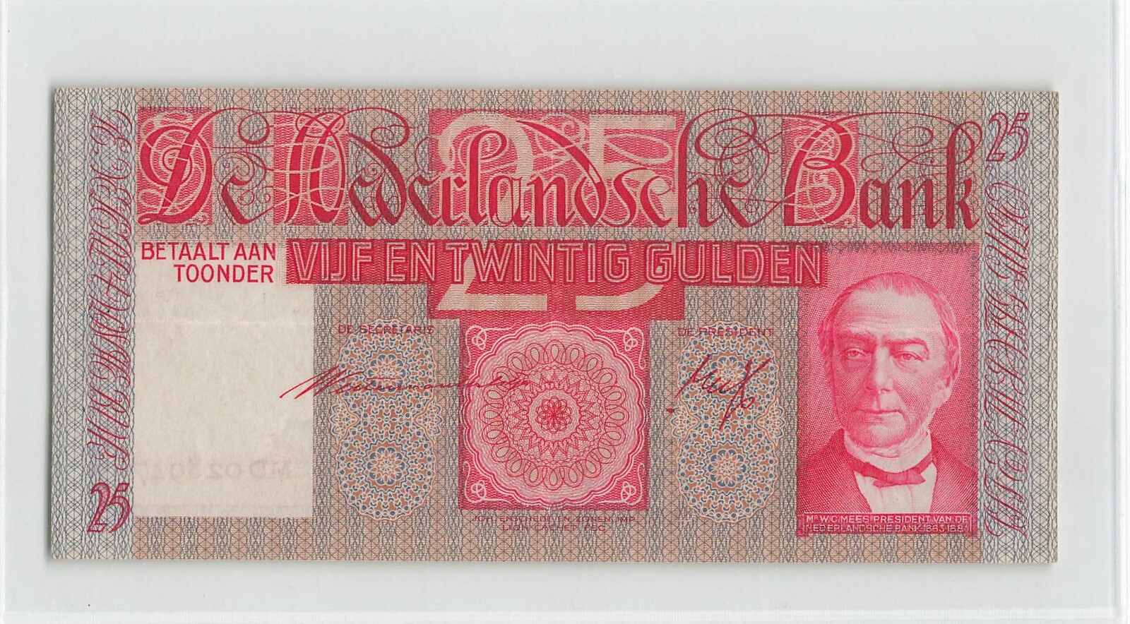 NETHERLANDS 50 Gulden 1941 (19 Mar '41), P-50, MB028947, Original EF      E1