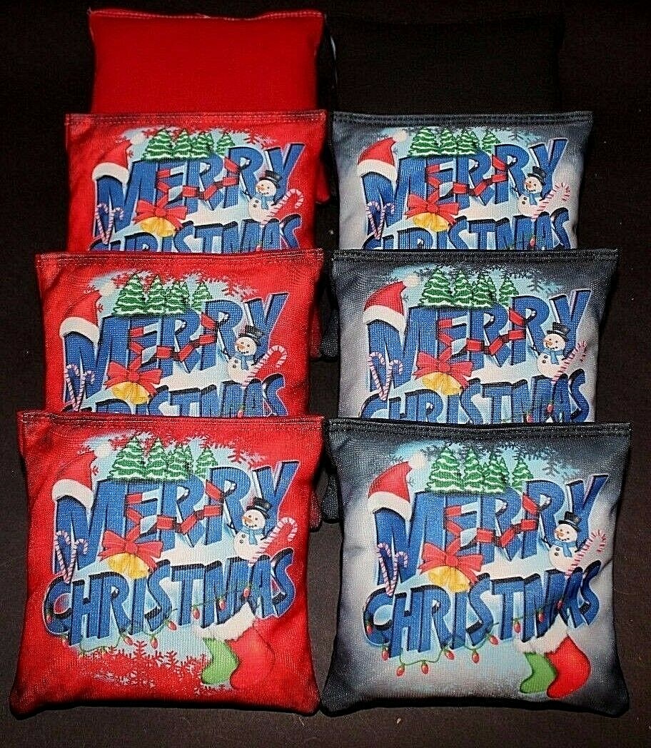 Custom Merry Christmas Red and Green 8 ACA Regulation Handmade Cornhole bags B55
