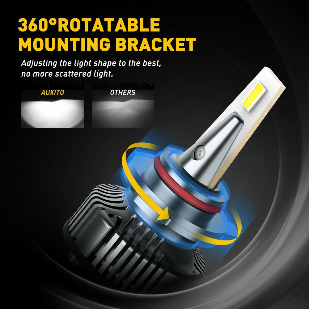 16000LM Super Bright 9012 LED Headlight Bulbs Conversion Kit hir2 High Low Beam