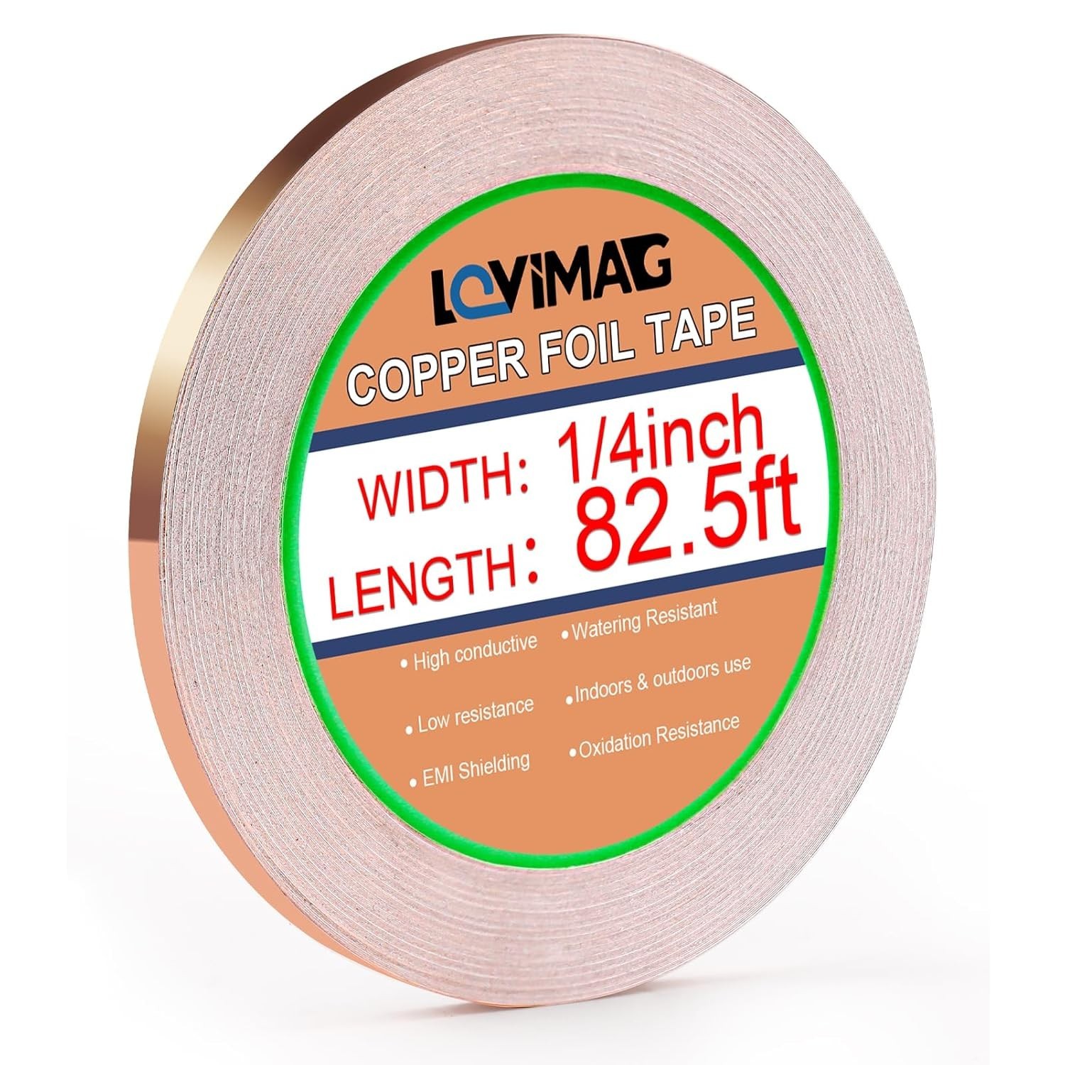 Copper Tape (1/4inchX82.5FT), Copper Foil Tape for Stained Glass, Copper Tape C