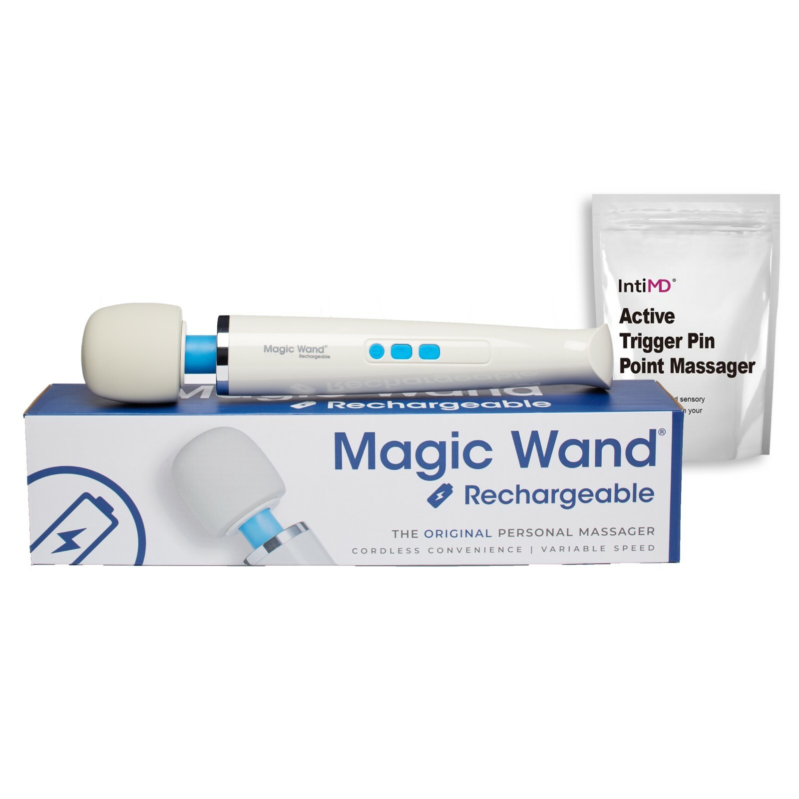 Original Magic Wand Rechargeable Cordless HV-270 ith Free IntiMD Trigger Pin Poi