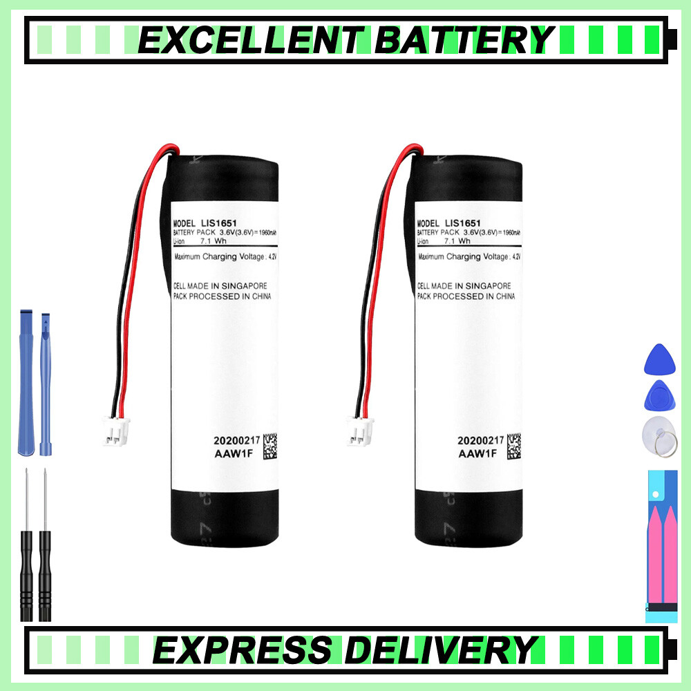 2x Battery For SONY LIS1651, LIS1654, CECH-ZCM2E, CECH-ZCM2U 2600mAh