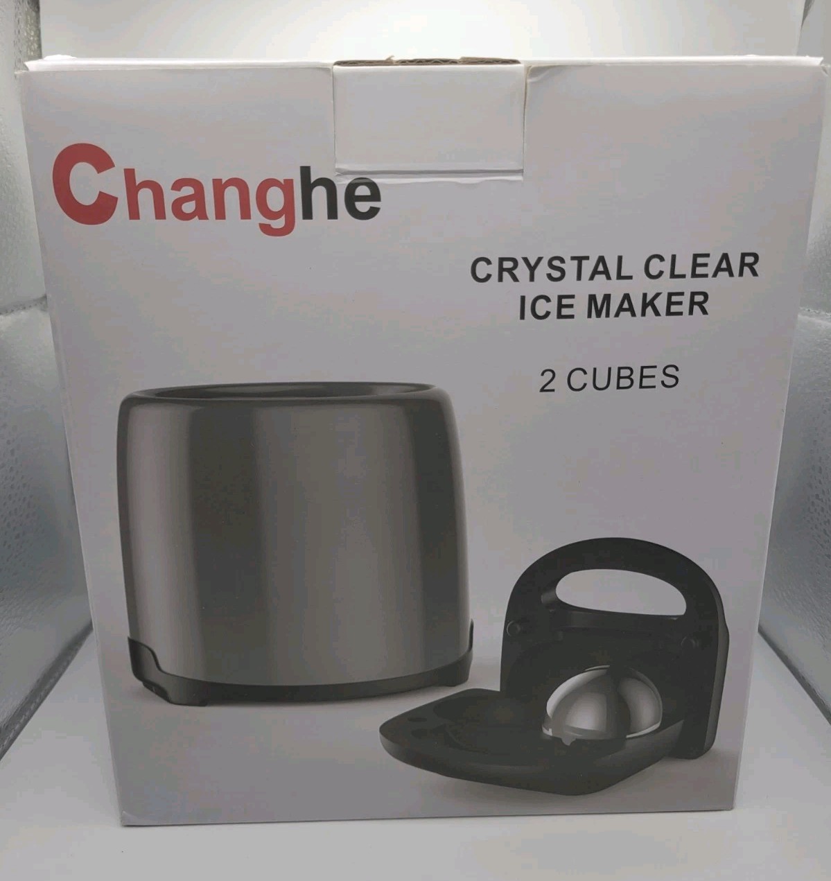 ChangHe Silicone Ice Cube Mold 2 Ice Cubes Crystal Clear Whiskey Ice 2.3 In